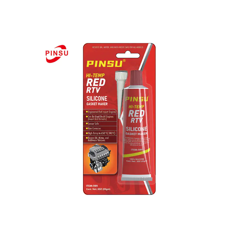 PINSU - สีแดง/สีดำ/สีเทา RTV ซีลปะเก็นซิลิโคนทนอุณหภูมิสูง - น้ำยาซีลกันน้ำเกรดยานยนต์/อุตสาหกรรม